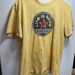Life Is Good Men's Yellow Stay True T-Shirt